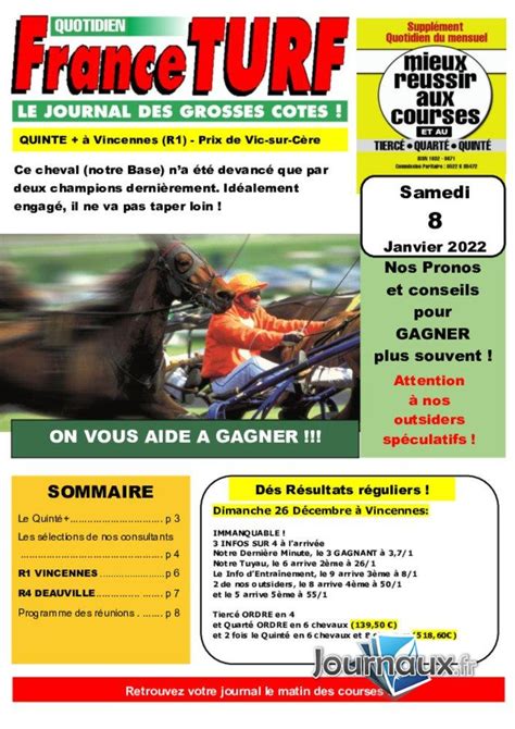 gouve turf la reference du turf|FRANCE TURF Le journal des grosses cotes.